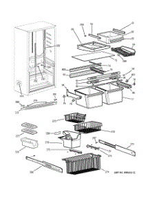 03 - Shelves parts for Ge Refrigerator PDS18LBMAWW from AppliancePartsPros.com