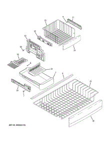 Freezer Shelves parts for Ge Refrigerator PFSF0MFZEBB from AppliancePartsPros.com