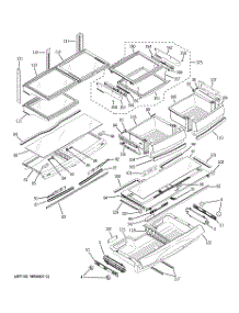 07 - Fresh Food Shelves parts for Ge Refrigerator PFCS1RKZASS from AppliancePartsPros.com