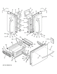 Doors parts for Ge Refrigerator PFSF5NFZBWW from AppliancePartsPros.com