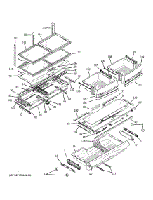 Fresh Food Shelves parts for Ge Refrigerator PFSF5NFZBWW from AppliancePartsPros.com