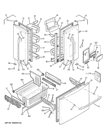 Doors parts for Ge Refrigerator PFCF1PJZBWW from AppliancePartsPros.com