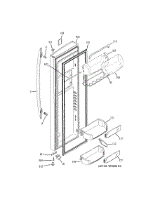 03 - Fresh Food Door parts for Ge Refrigerator PSS29NSTESS from AppliancePartsPros.com