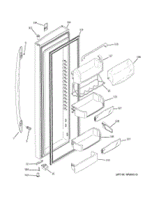 03 - Fresh Food Door parts for Ge Refrigerator PSC23NSWDSS from AppliancePartsPros.com