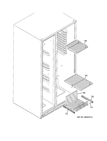 Freezer Shelves parts for Ge Refrigerator GSS23WGTMCC from AppliancePartsPros.com