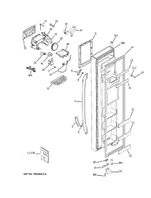 Freezer Door parts for Ge Refrigerator GSS23WGTMWW from AppliancePartsPros.com