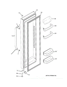 Fresh Foodd Door parts for Ge Refrigerator GSS23WSTLSS from AppliancePartsPros.com