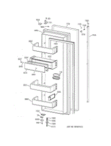 02 - Fresh Food Door parts for Ge Refrigerator ZISS36NCASS from AppliancePartsPros.com