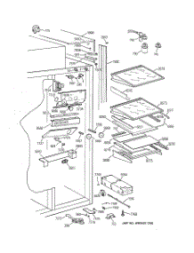 05 - Fresh Food Section parts for Ge Refrigerator ZISS36NCASS from AppliancePartsPros.com