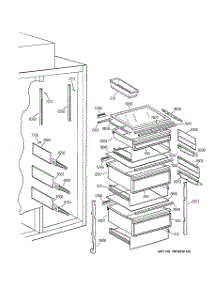 06 - Fresh Food Shelves parts for Ge Refrigerator ZISS36NCASS from AppliancePartsPros.com