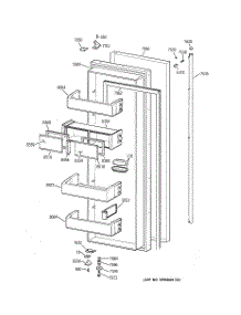 02 - Fresh Food Door parts for Ge Refrigerator ZISS48NAASS from AppliancePartsPros.com