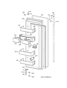 02 - Fresh Food Door parts for Ge Refrigerator ZISS42DCBSS from AppliancePartsPros.com