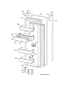 02 - Fresh Food Door parts for Ge Refrigerator ZISS36DCASS from AppliancePartsPros.com