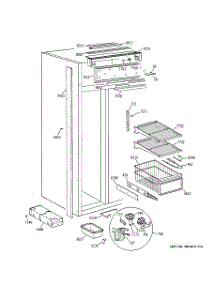 04 - Freezer Section parts for Ge Refrigerator ZISS36DCASS from AppliancePartsPros.com