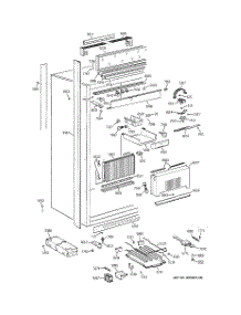 02 - Cabinet parts for Ge Refrigerator ZIRS36NMALH from AppliancePartsPros.com