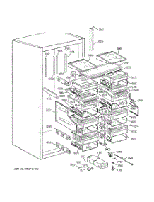03 - Shelves & Drawers parts for Ge Refrigerator ZIRS36NMALH from AppliancePartsPros.com