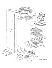 04 - Freezer Section parts for Ge Refrigerator ZISS36NCBSS from AppliancePartsPros.com