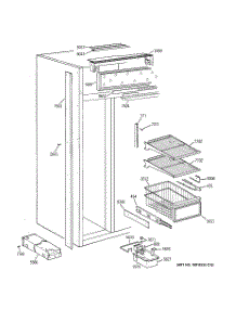 04 - Freezer Section parts for Ge Refrigerator ZISS42DAASS from AppliancePartsPros.com