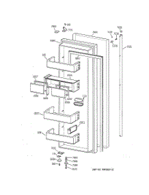 02 - Fresh Food Door parts for Ge Refrigerator ZISS42DCASS from AppliancePartsPros.com