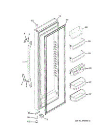 Fresh Food Door parts for Ge Refrigerator GSS23QGTLWW from AppliancePartsPros.com
