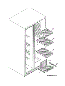 Freezer Shelves parts for Ge Refrigerator GSS23QGTLWW from AppliancePartsPros.com