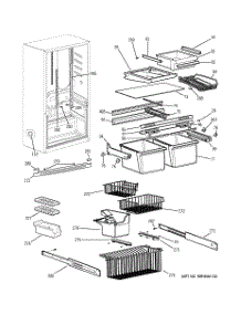 04 - Shelves parts for Ge Refrigerator PDS18SBMALBS from AppliancePartsPros.com