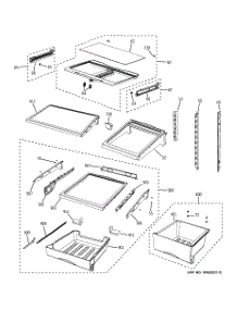 07 - Fresh Food Shelves parts for Ge Refrigerator GFSL6KKXBLS from AppliancePartsPros.com