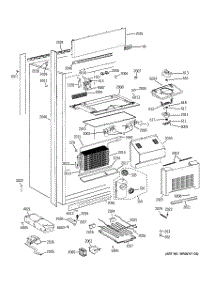 02 - Cabinet Parts parts for Ge Refrigerator ZIRP360NXARH from AppliancePartsPros.com