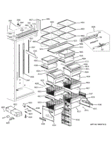 03 - Shelves & Drawers parts for Ge Refrigerator ZIRS360NXARH from AppliancePartsPros.com