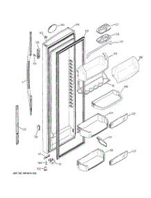 03 - Fresh Food Door parts for Ge Refrigerator PSE25NGTECWW from AppliancePartsPros.com