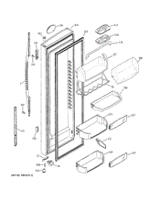 03 - Fresh Food Door parts for Ge Refrigerator PSE25NGTCCWW from AppliancePartsPros.com
