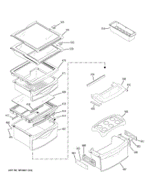 09 - Fresh Food Shelves parts for Ge Refrigerator PSE25NGTEFBB from AppliancePartsPros.com