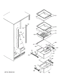 07 - Fresh Food Shelves parts for Ge Refrigerator ESH22JSXKSS from AppliancePartsPros.com