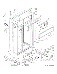 10 - Case Parts parts for Ge Refrigerator ZISS360NXBSS from AppliancePartsPros.com