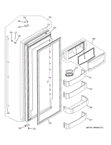 03 - Fresh Food Door parts for Ge Refrigerator ZISS360DXBSS from AppliancePartsPros.com