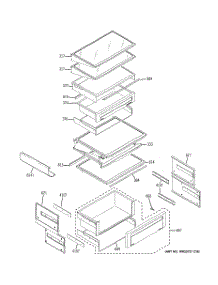 08 - Fresh Food Shelves parts for Ge Refrigerator ZISS360DXBSS from AppliancePartsPros.com