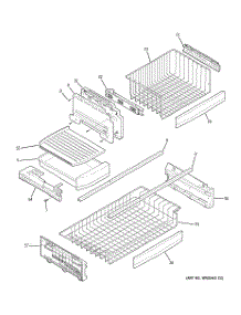 03 - Freezer Shelves parts for Ge Refrigerator PDCS1NCYARSS from AppliancePartsPros.com