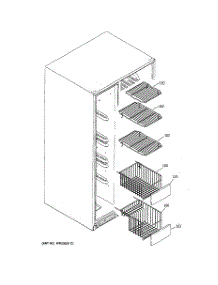 05 - Freezer Shelves parts for Ge Refrigerator GCE21XGYAFWW from AppliancePartsPros.com