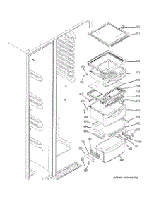 08 - Fresh Food Shelves parts for Ge Refrigerator GSCS3KGYAFSS from AppliancePartsPros.com