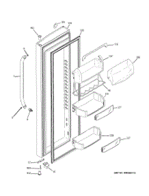 02 - Fresh Food Door parts for Ge Refrigerator GSHF9NGYACBB from AppliancePartsPros.com