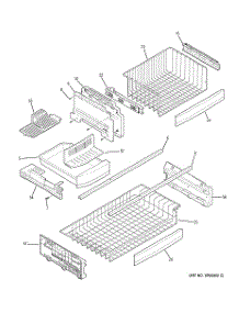 03 - Freezer Shelves parts for Ge Refrigerator PFSE5NJYADWW from AppliancePartsPros.com