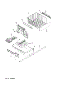 03 - Freezer Shelves parts for Ge Refrigerator GFSF2KEYABB from AppliancePartsPros.com