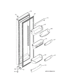 02 - Fresh Food Door parts for Ge Refrigerator GCE21XGYAFNB from AppliancePartsPros.com