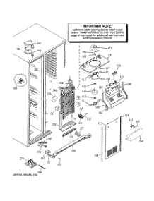 03 - Freezer Section parts for Ge Refrigerator GSS25QGTKBB from AppliancePartsPros.com