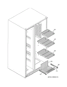05 - Freezer Shelves parts for Ge Refrigerator GSS25QGTKBB from AppliancePartsPros.com