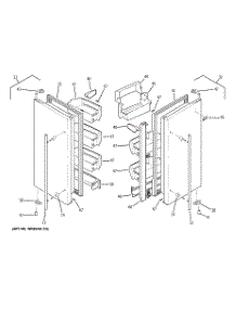 02 - Fresh Food Doors parts for Ge Refrigerator ZFGB21HYASS from AppliancePartsPros.com