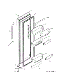 02 - Fresh Food Door parts for Ge Refrigerator GCE21XGYAFBB from AppliancePartsPros.com