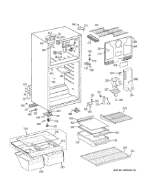 02 - Cabinet parts for Ge Refrigerator CTS18FBSDRWW from AppliancePartsPros.com