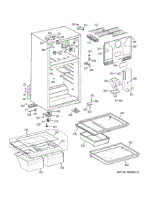 02 - Cabinet parts for Ge Refrigerator GTS18RBSDRWW from AppliancePartsPros.com