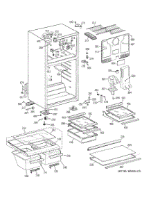 02 - Cabinet parts for Ge Refrigerator CTS18HBSDRWW from AppliancePartsPros.com